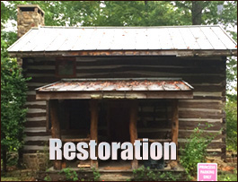Historic Log Cabin Restoration  Seaboard, North Carolina